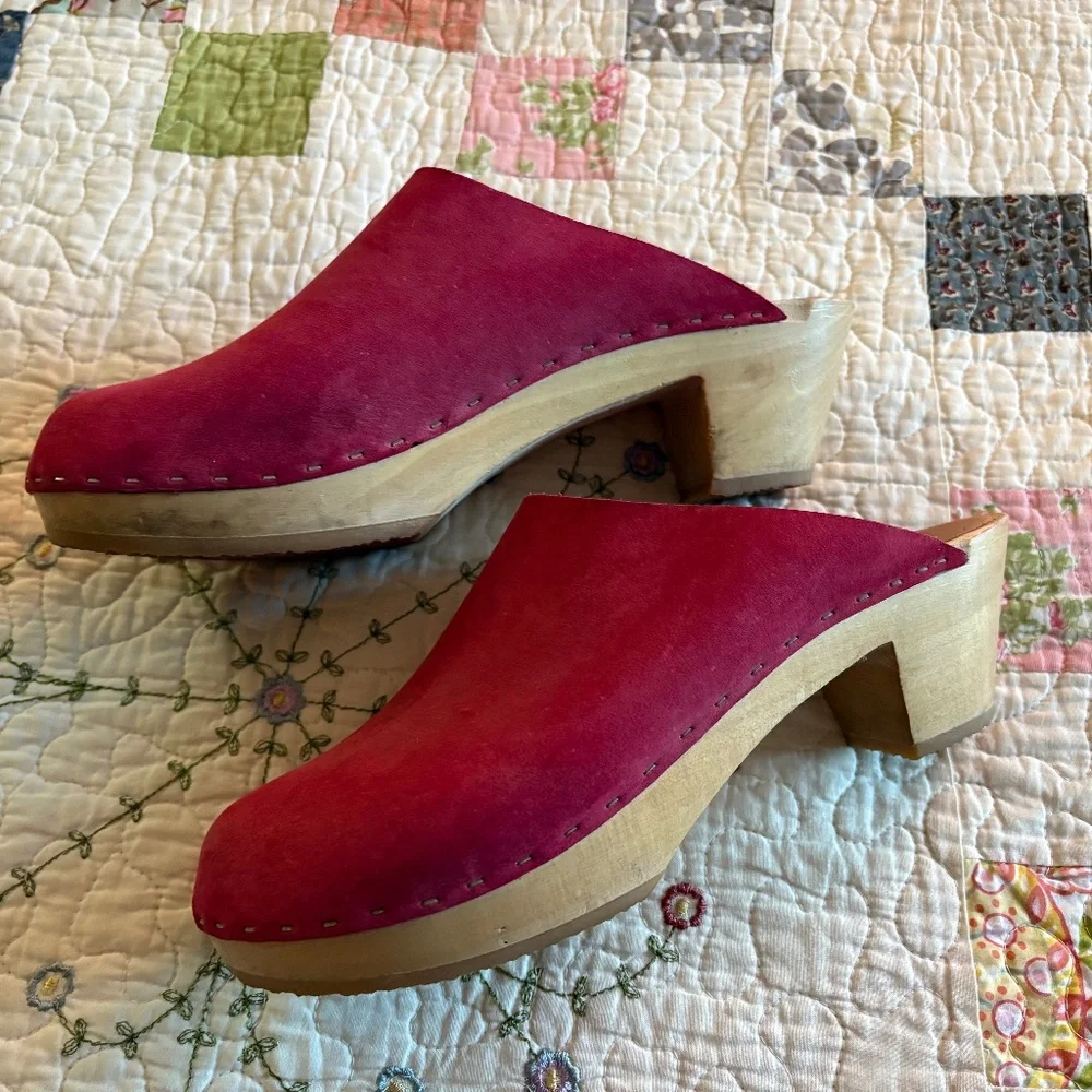 Bryr clog pink mid heel size 10 - Picture 1 of 4